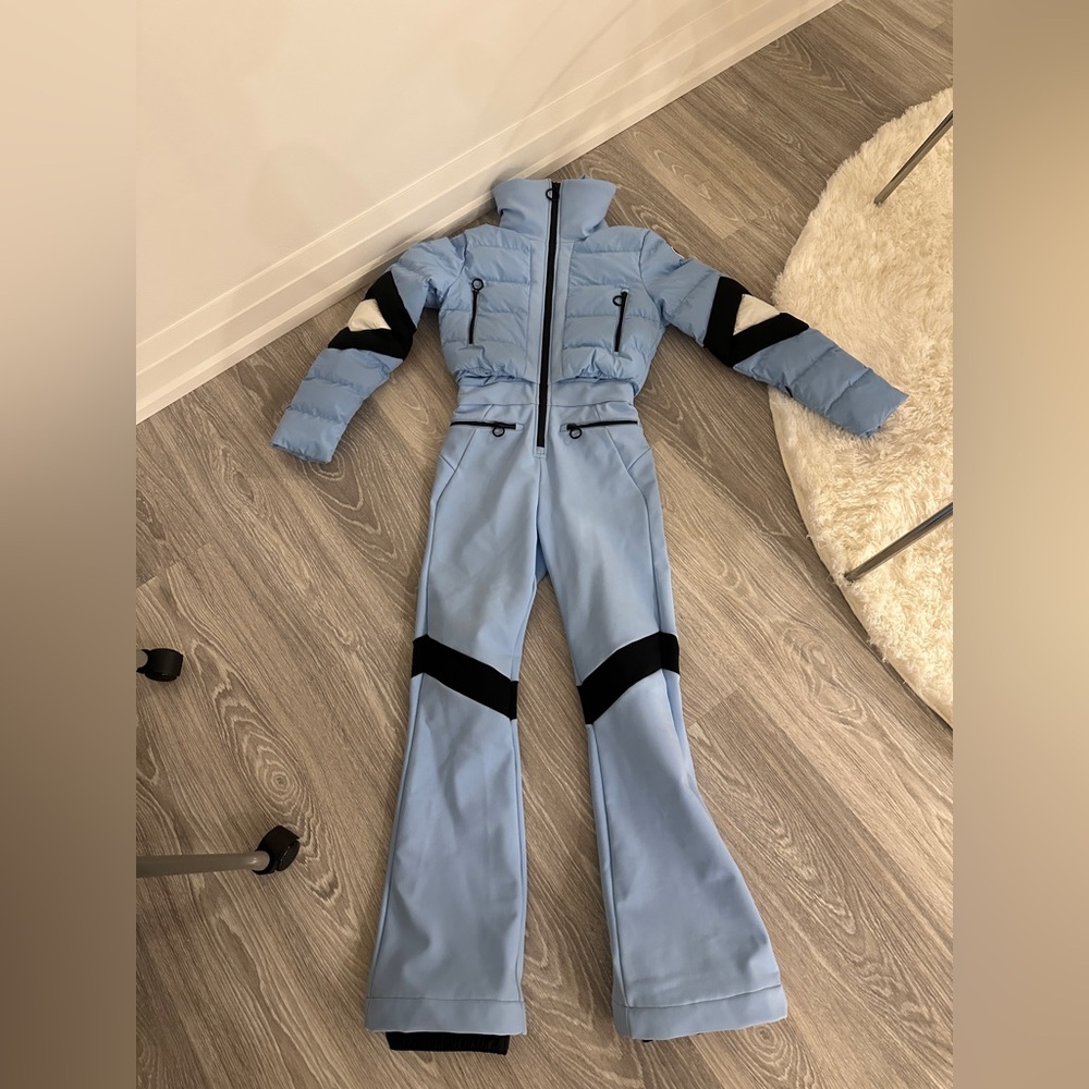 Fusalp Light Blue and Black Ski Jacket - Clarisse Suit.   Brand new with tags - Picture 3 of 7